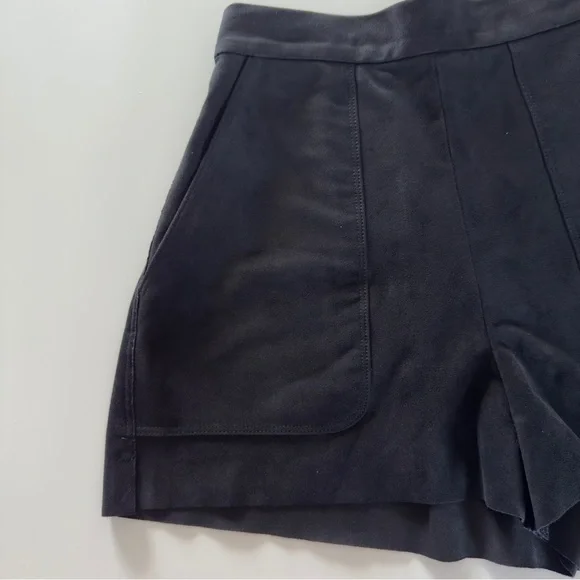 Wilfred High Waist Black Suede Shorts - Picture 4 of 9